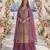 Lavender heavy georgette free size stitched suit with sequence & diamond work