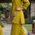 Trendy solid olive green cotton kurta with hot air balloon embroidery and matching trousers