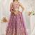 Charming Lilac Zari and Sequins Embroidered Fendy Silk Indian wedding Designer lehenga choli