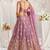 Charming Lilac Zari and Sequins Embroidered Fendy Silk Indian wedding Designer lehenga choli