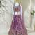Charming Lilac Zari and Sequins Embroidered Fendy Silk Indian wedding Designer lehenga choli