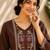 Women's new stylish chocolate embroidered straight kurta with pant set for women