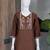 Women's new stylish chocolate embroidered straight kurta with pant set for women