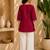 Women's new stylish rani pink embroidered straight kurta with pant set for women