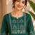Women's stylish rama ethnic kurti with white pant co-ord set
