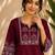 Women's stylish red ethnic kurti with white pant co-ord set