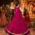 Rani Pink Gamthi Work NAVRATRI Lehenga Choli with Mirror Work Koti