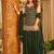 Green faux georgette  party wear embroidery sharara suit set