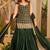 Green faux georgette  party wear embroidery sharara suit set
