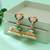 Green color meenakari earrings colorful design