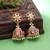 Rani & green color meenakari earrings royal design