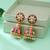 Rani & green color meenakari earrings royal design