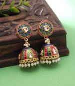 Multi color meenakari earrings handmade style