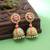 Yellow color meenakari earrings festive design