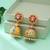 Yellow color meenakari earrings festive design