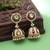 Maroon & green color meenakari earrings ethnic finish