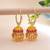 Yellow color meenakari earrings traditional style