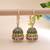 Grey color meenakari earrings handmade finish
