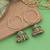 Grey color meenakari earrings handmade finish