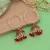 Red color meenakari earrings traditional design