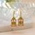 Parrot green color palki meenakari earrings royal look