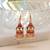 Red color palki meenakari earrings classic style