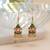 Green color palki meenakari earrings traditional design