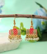 Rani color palki mint meena earrings royal design