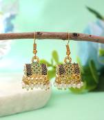 Light green color palki mint meena earrings elegant design