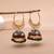 Maroon & green color meenakari earrings royal look