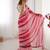Pink chiffon leriya print saree with zari work 