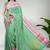Sea green & orchid pink chettinad cotton saree with running blouse