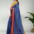 Dark slate blue & dark magenta  chettinad cotton saree with running blouse