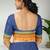 Dark slate blue & dark magenta  chettinad cotton saree with running blouse