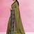 Rich dark red & jade green chettinad cotton saree with running blouse