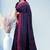 Midnight navy blue & fuchsia pink chettinad cotton saree with running blouse