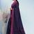 Midnight navy blue & fuchsia pink chettinad cotton saree with running blouse