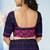 Midnight navy blue & fuchsia pink chettinad cotton saree with running blouse