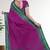 Dark orchid purple & teal jade green chettinad cotton saree with running blouse