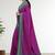 Dark orchid purple & teal jade green chettinad cotton saree with running blouse