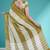 Olive moss green & soft ivory white chettinad cotton saree with running blouse
