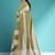 Olive moss green & soft ivory white chettinad cotton saree with running blouse