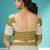 Olive moss green & soft ivory white chettinad cotton saree with running blouse