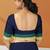 Navy blue midnight tone & blood red jewel tone chettinad cotton saree with running blouse