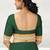 Green forest emerald & orange saffron glow banahatti cotton saree with running blouse