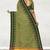 Olive moss & dark chocolate brown  chettinad cotton saree with running blouse