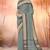 Steel grey & antique gold chettinad cotton saree with running blouse