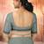Steel grey & antique gold chettinad cotton saree with running blouse