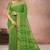 Leaf green & antique gold polycotton kalyani saree with running blouse