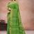 Leaf green & antique gold polycotton kalyani saree with running blouse